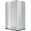 Generico Box Doccia Angolare 80x120 cm con 1 Apertura Scorrevole e 1 Lato Fisso Vetro Temperato Trasparente 6mm Altezza 190cm Profili in Alluminio cromo