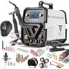 STAHLWERK Saldatrice 5 in 1 CTM-250 ST - set completo - digitale con 200 A, MIG MAG, TIG, MMA, FLUX e taglio al plasma da 50 A, avanzamento filo sinergico, tecnologia IGBT, funzione spot