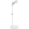 Maclean Supporto da Pavimento mobile per monitor/TV, molla a gas, 17-35, 2-10kg, nero, Porta TV da Terra con Ruote, Carrello Inclinazione MC-970 (Bianco)