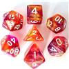 Epic Forge Set di 7 dadi in resina in scatola - viola e arancione glitter