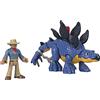 Fisher-Price Imaginext, Jurassic World Stegosaurus & Dr. Grant, Giocattolo per Bambini 3+ Anni, GVV64