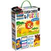 Liscianigiochi- Giocare Educare, Life Skills Baby Puzzle e Flash Cards Gli Animali, 72675
