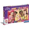 Clementoni - 24241 - Supercolor Puzzle - Disney Princess - 24 Pezzi - Puzzle Bambini 3 Anni, Puzzle Cartoni Animati - Made In Italy