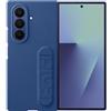 Samsung Silicone Case Cover con cavalletto per Galaxy Z Fold7, 2 pellicole schermo anteriore incluse, Blue