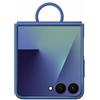 Samsung Silicone Case with Ring Custodia pieghevole in silicone con anello per Galaxy Z Flip7, Blue