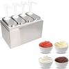 Atyhao Dispenser di, Marmellata Condimento Condimento Pompa Spremi Ketchup Insalata Pepe Contenitore Utensile con Base per Cucina Ristorante(4 Pumps)
