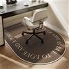 Highdi Grande Tappeto Sedia Ufficio Gaming, Antiscivolo Tappeto per Sedia con Ruote, Stile Alfabeto Antigraffio Tappetino Protettivo del Pavimento per Parquet e Piastrelle (Marrone,60x90cm)