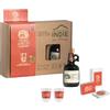 AMBROSIA PREMIUM ITALIAN GIN Amaro del Riccio Garfagnino Pack, Gusto Erbaceo, Botaniche di Elicriso, Mentuccia e Miele di Castagna, Gradazione 26%, Volume 50cl, Bicchiere vetro, Carte Amaro del Riccio