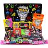 Brain Blasterz Sour Candy Sweets Piccola confezione regalo di Brain Blasterz | Barrette da masticare, polvere acida, lecca-lecca | Fragola, Mela, Anguria, Cola, Limone | dolci natalizi