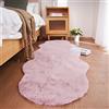 Ghouse Faux Tappetto di Pelle di Pecora Tappeto a Pelo Corto Lavabile Fluffy Uni Effetto Pelliccia Antiscivolo Facile da Pulire, Dimensione: Pelliccia Sintetica 60 x 180 cm, Colore: Rosa