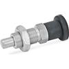 Ganter Normelemente | Bullone di bloccaggio in acciaio inox - GN 817-4-4-BK-NI | Senza blocco | acciaio inossidabile | perno di bloccaggio nichelato chimicamente | 1 pezzo