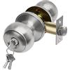 CML Hardware Set di pomelli per porta d'ingresso con chiave, serratura per porta d'ingresso in acciaio inox massiccio per esterni e interni, maniglia rotonda a sfera, 1 pezzo