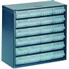Raaco Cassettiera Porta Minuteria C6-24, 19.8 kg Capacità, 15 x 30,6 x 28.3 cm, 24 Cassetti Trasparenti, Cassettiera Attrezzi in Acciaio per Officina, Organizer Minuteria da Parete