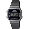 Casio A168WEMB-1BV Orologio digitale da uomo Vintage Collection Gunmetal Band Allarme cronografo Illuminatore, Canna di fucile