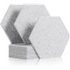 Rdutuok 12 Pezzi Pannelli Fonoassorbenti 30 x 26 x 1 cm Pannello Acustico Isolamento Sonoro Ottimi per Ufficio, Studio, Trattamento Acustico Decorazione da parete (Grigio Argento)
