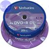 VERBATIM DVD+R DL 8.5GB 8x Cake 25pz VERBATIM Azo - 43757
