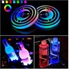 JKCUYOO 2PCS LED Cup Holder luci per auto,7 colori che cambiano USB di ricarica portabicchieri inserire sottobicchieri,Sottobicchieri per auto a LED,Tazza luminescente Pad Atmosfera interna Lampada Luce