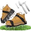 XLZJYIJ Arieggiatore per Prato Scarpa, Sandalo Aeratore Scarpe da Prato con Pala e Rastrelli, Prato Scarpe Chiodate per Areazione con Strap Regolabile per Areazione Prato e Giardino