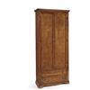 Mar.c.a. Design - Armadio a 2 Ante in Legno di Pioppo Noce Scuro, Cabina Armadio da Interno con 2 Cassettoni Stile Arte Povera Made in Italy - Misura 87x40x192
