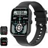 UHOOFIT Smartwatch Uomo Donna con Effettua/Risposta Chiamate, 1.95''HD Smart Watch Contapassi Cardiofrequenzimetro SpO2 Sonno, Fitness Tracker con 100+ Modalità Sport, Impermeabile IP67 per Android/iOS (Nero)