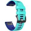 NotoCity 26mm Quickfit Cinturino Compatibile con Garmin Fenix 6X/ 6X pro Bracciale Ricambio, per Garmin Fenix 5X/ 5X Plus Silicone Cinturino, Mint-Blue