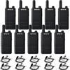 Retevis RT622P Walkie Talkie, Walkie Talkie Professionale PMR 446 con Cuffie Ricaricabili, 1620 mAh, VOX, 16 CTCSS DCS Walkie Talkie Portatile Leggero per Scuole, Hotel (10 Pezzi, Nero)