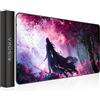 RISOKA® Tappetino mouse gaming anime XXL 900x400 mm - Mousepad impermeabile & cuciture rinforzate - Tappeto XL - Sottomano scrivania per setup, tastiera e PC