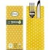 CLASS 10, C4032TA-D075-PEFC Airlaid Tovagliolo Tasca Portaposate, Carta, Pois Giallo, 40x32x0.8 cm, 20 Unità