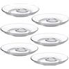 LEONARDO HOME Senso 024015 - Piattini in vetro lavabili in lavastoviglie, per tazze e bicchieri da caffè, set da 6 pezzi, Ø 145 mm