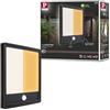 Paulmann 94709 Lampada LED per esterni pannello Smart Home Zigbee Lamina sensore IP44 angolare 250x250mm 2200-3000K 14W 920lm nero Tunable Warm