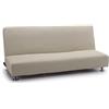 FAVERTI® Copridivano elasticizzato per divano letto a tre posti, modello reale, beige, copridivano per letto universale, protezione di qualità in tessuto jacquard, in cotone