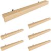 Sossai Maniglie per mobili in legno di faggio | GAH01 | interasse fori 160 mm, lunghezza 220 mm, 6 pezzi