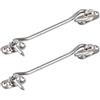 LIKERAINY Gancio per Cabina in Acciaio Inox 150 mm Serratura per Cancello Chiavistello Serratura della Porta Armadietto Finestra Capannone Giardino Recinzione Confezione da 2 pezzi