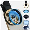 Yadsux Kit filtro polarizzatore CPL da 52 mm per telefoni cellulari, obiettivo universale a clip con custodia, compatibile con Samsung, Apple, Xiaomi, Motorola, Honor, OPPO