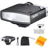 Godox Lux Junior Retrò Camera Flash, Godox Camera Flash GN12 6000K ± 200K Modalità Automatica E Manuale 1/1-1/64, Godox Flash per Canon Nikon Sony Fuji Olympus Hot Shoe Camera Fotocamera Digitale