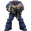 GWTCTOY JoyToy 40 K licenza originale 1:18 Action Figure, Space Marine Uitramarines Brother Chairon, kit da 5,03 pollici per action figure da collezione