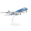QIYUMOKE 1/300 ANA A380 Modello di aeroplano in metallo pressofuso modello di aereo A380 (7 pollici) con espositore, può essere utilizzato come regalo o collezione aereo - JA383A