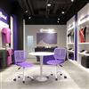 FurnitureR Poltrona girevole regolabile in altezza senza braccioli seduta in tessuto PP schienale 130kg SGS ruote Relax Poltrona