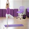 FurnitureR Sgabello da meditazione regolabile in altezza, girevole a 360 gradi, seduta in polipropilene, schienale 130 kg, ruote SGS per yoga