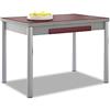 ASTIMESA Alas Cristal - Tavolo da cucina, metallo, bordeaux, 100 x 60 cm