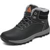 Mishansha Stivaletti Donna Invernali Scarpe Impermeabili Stivali Uomo Neve Scarponcini Comode Outdoor Scarponi Invernali Caldo Stivaletti Trekking Nero, Gr.40