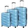 IlGruppone Set Di 3 Valigie Rigide ABS Valigia Da Viaggio Con Chiusura Lucchetto Combinazione Grande Media Piccola Forti Resistenti Manico Telescopico Trolley Borsa Vacanze Set Viaggio (Turchese)