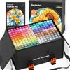 Shuttle Art 172 pennarelli artistici a doppia punta a base di alcool, 171 colori più 1 pennarello indelebile Blender 1 tampone con custodia, perfetti per bambini e adulti, libri da colorare, schizzi e