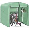 Sobuy Garage Auto per Esterno, Tenda per Bicicletta, Casetta da Giardino, Box Moto Impermeabile, Tendone per Auto, Moto e Attrezzi, Capanno da Giardino, Verde, 159x219x165 cm, KLS11-L-GR