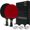 Senston Racchetta da ping pong professionale con tecnologia al carbonio, set di racchette da ping pong per giocatori avanzati, controllo superiore per la competizione