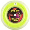 P3 Spro Pro's PRO Hexaspin Twist Corda per Racchetta da Tennis - 200m Bobina - 1.20mm - Lime