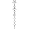 PIERCINGLINE Piercing per ombelico in acciaio chirurgico con fiori - Piercing a banana in 3 colori alla moda, 10 mm, acciaio chirurgico 316L, Zirconia cubica