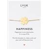LUUK LIFESTYLE Bracciale con pendente a quadrifoglio,gioielleria ragazza, acciaio inox, oro