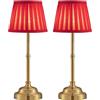 VISDANFO Lampada da tavolo a LED Visdanfo, set da 2 pezzi, dimmerabile, vintage, batteria 4000 mAh, funzionamento a batteria, adatta per interni e esterni