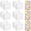 XWCHASA 12 Scatola Regalo con 3 Adesivi a Forma di Lettera, 16 x 9 x 8,5 cms Catoline Cartone per Snack e Torte per Bambini Compleanno Matrimonio Baby Shower Decorazioni (Bianco)